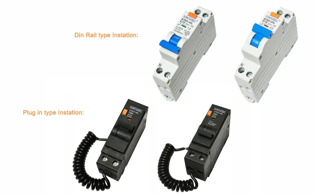 1p+N Series 40A/30mA Electronic Type Over Load Protection Circuit Breaker RCBO