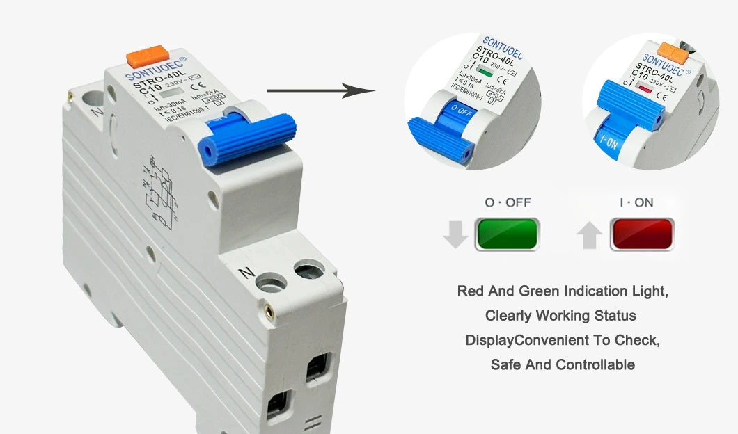 1p+N Series 40A/30mA Electronic Type Over Load Protection Circuit Breaker RCBO